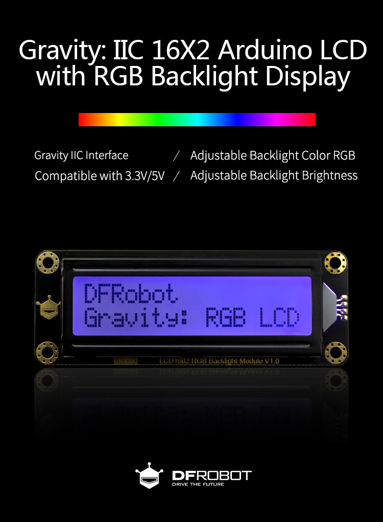 I2C 16x2 Arduino LCD with RGB Backlight Display - Introduction